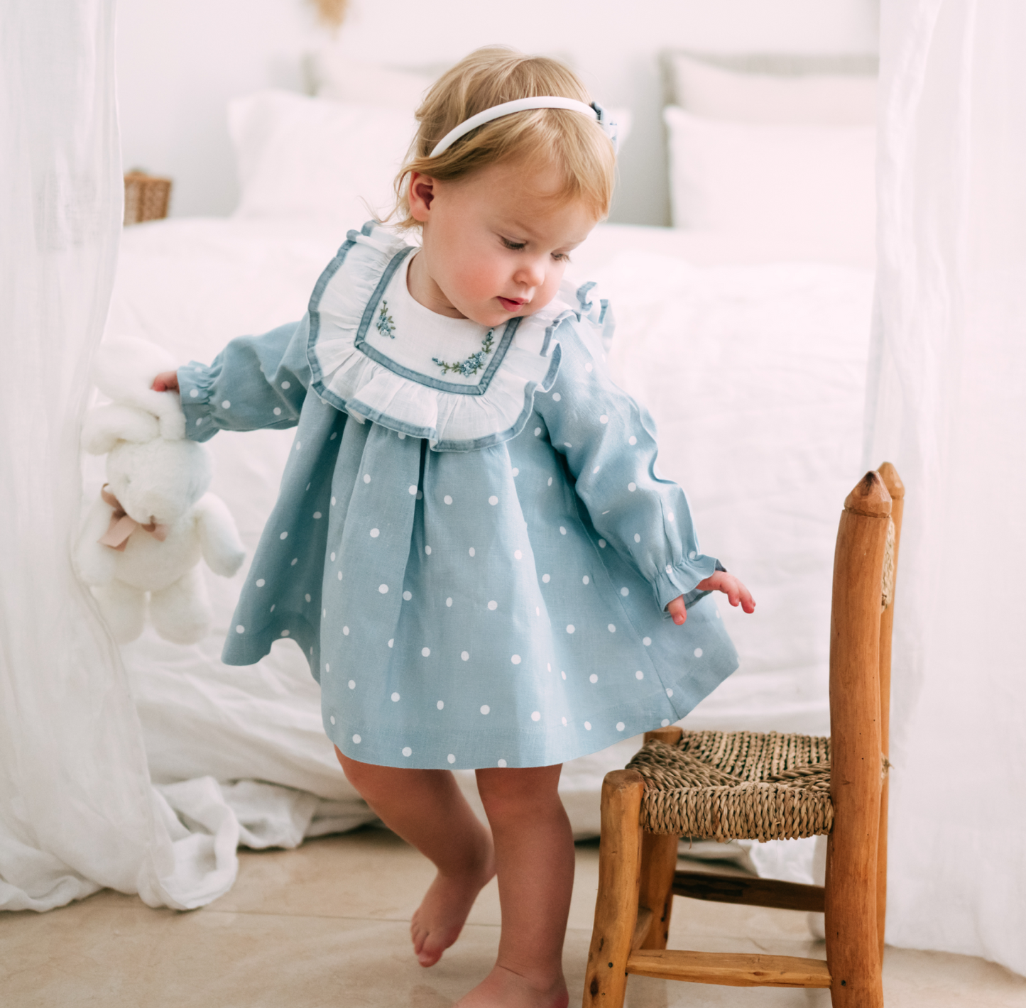 Sky Polka Dress
