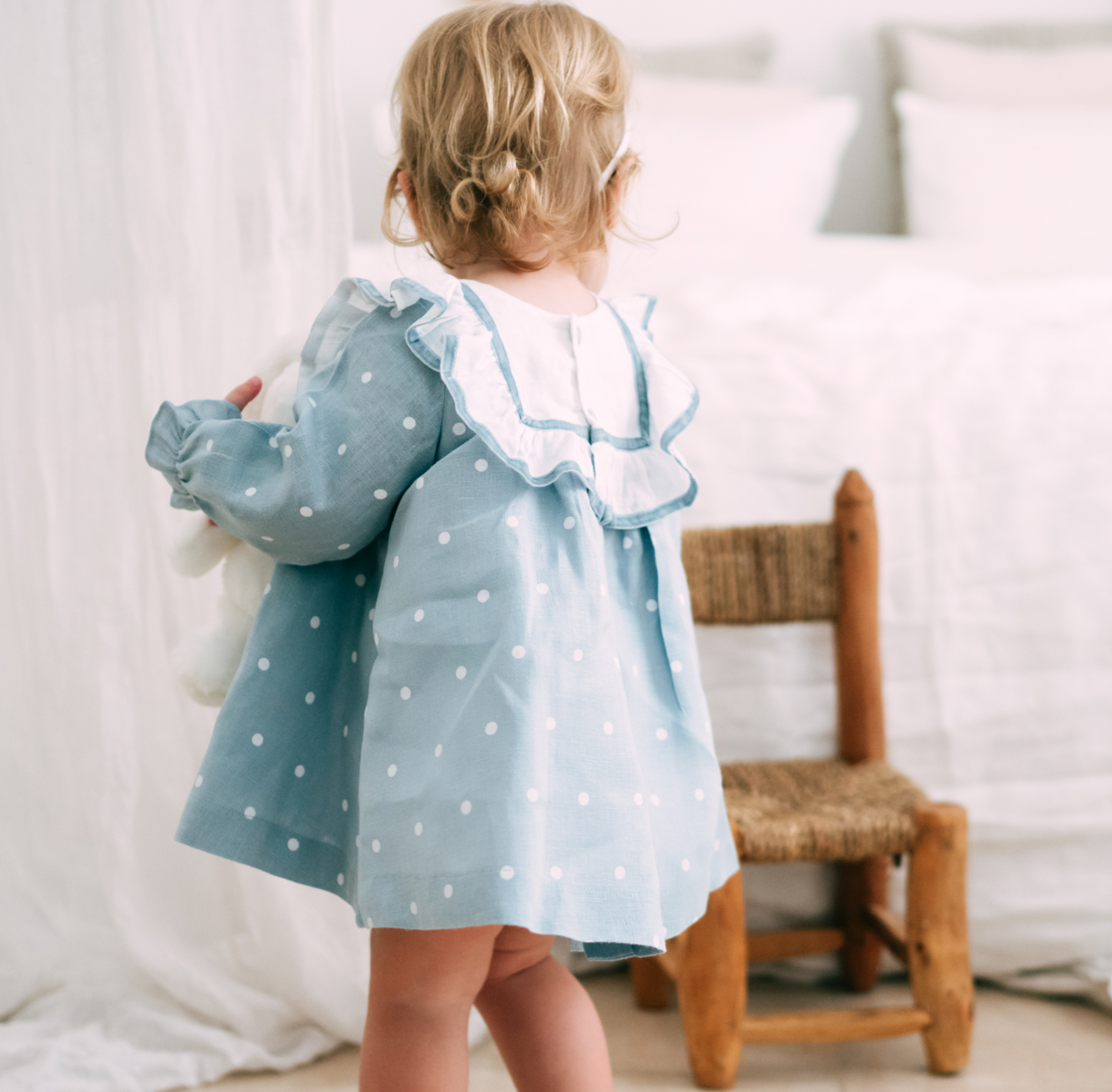 Sky Polka Dress
