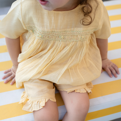 Lemon Butter Smocked Set