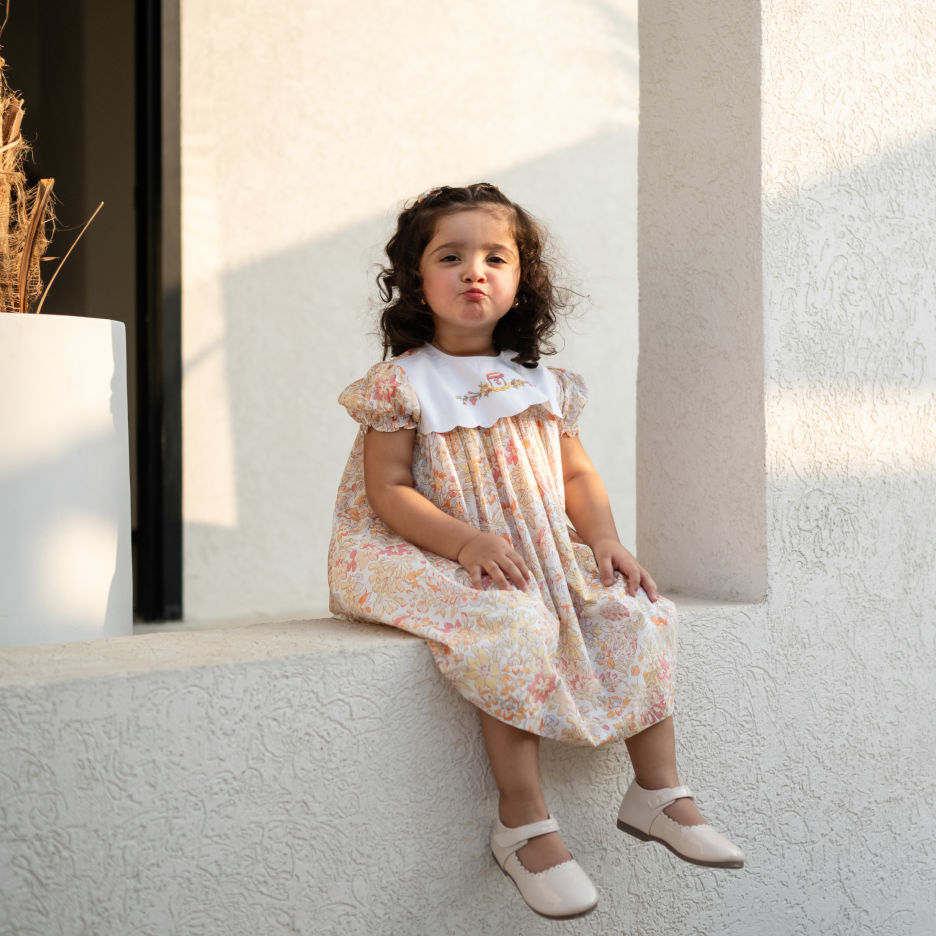 Orange Marmalade Embroidered Dress