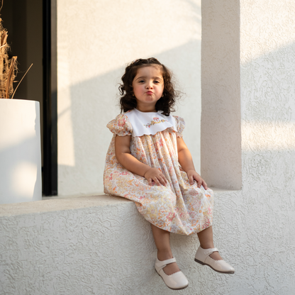 Orange Marmalade Embroidered Dress