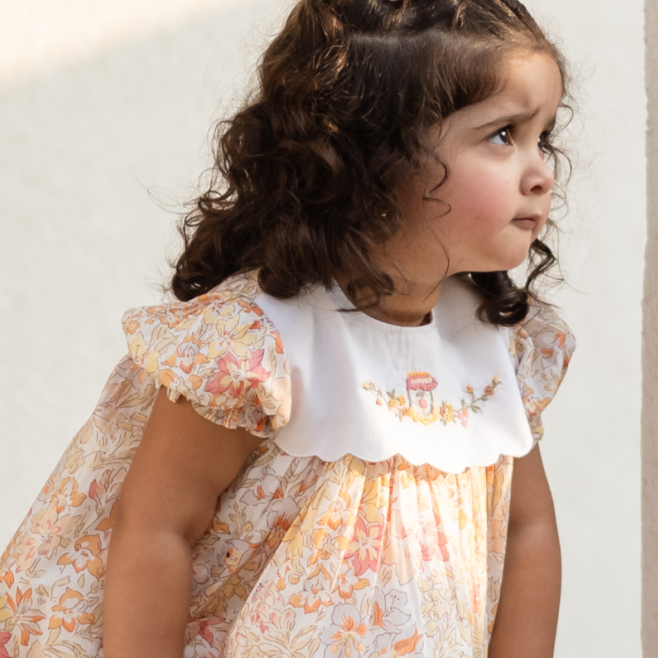 Orange Marmalade Embroidered Dress