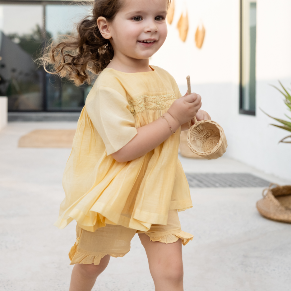 Lemon Butter Smocked Set