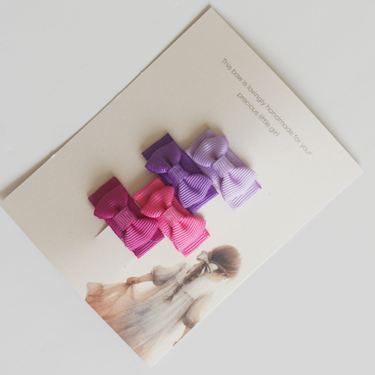 Purple Dreams Mini Bow Set of 4