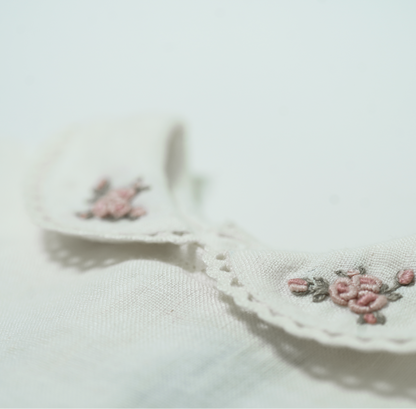 Polka Pink Linen & Cotton Embroidered Set