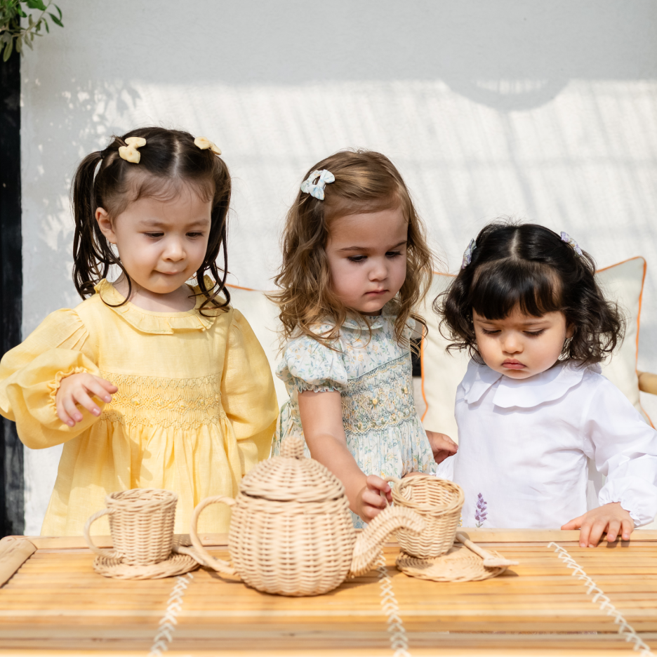 Lemon Butter Smocked Dress