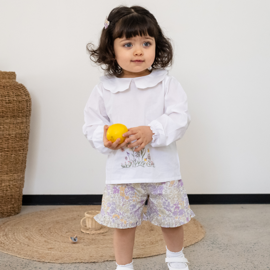 Lavender Field Embroidered Set