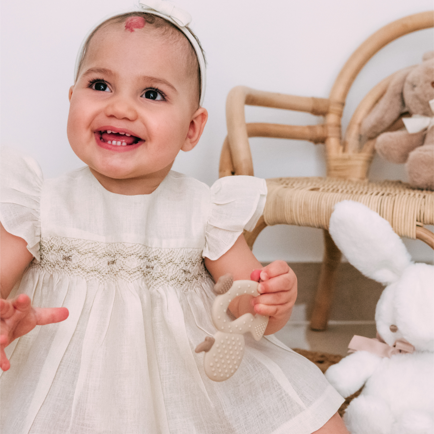 Gold Dust Linen Smocked Top