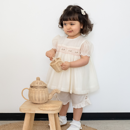 Peony Offwhite Smocked Set