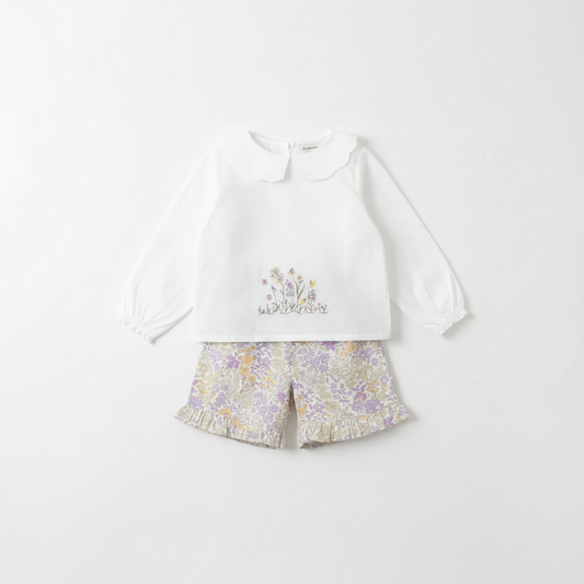 Lavender Field Embroidered Set