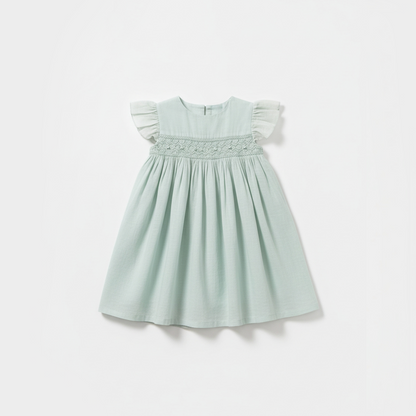 Mint Blossom Smocked Dress