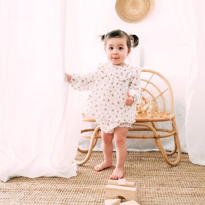 Rose Muslin Top & Bloomer Set