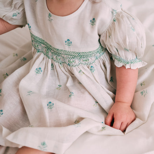 Wild Forest Hand-Smocked Dress