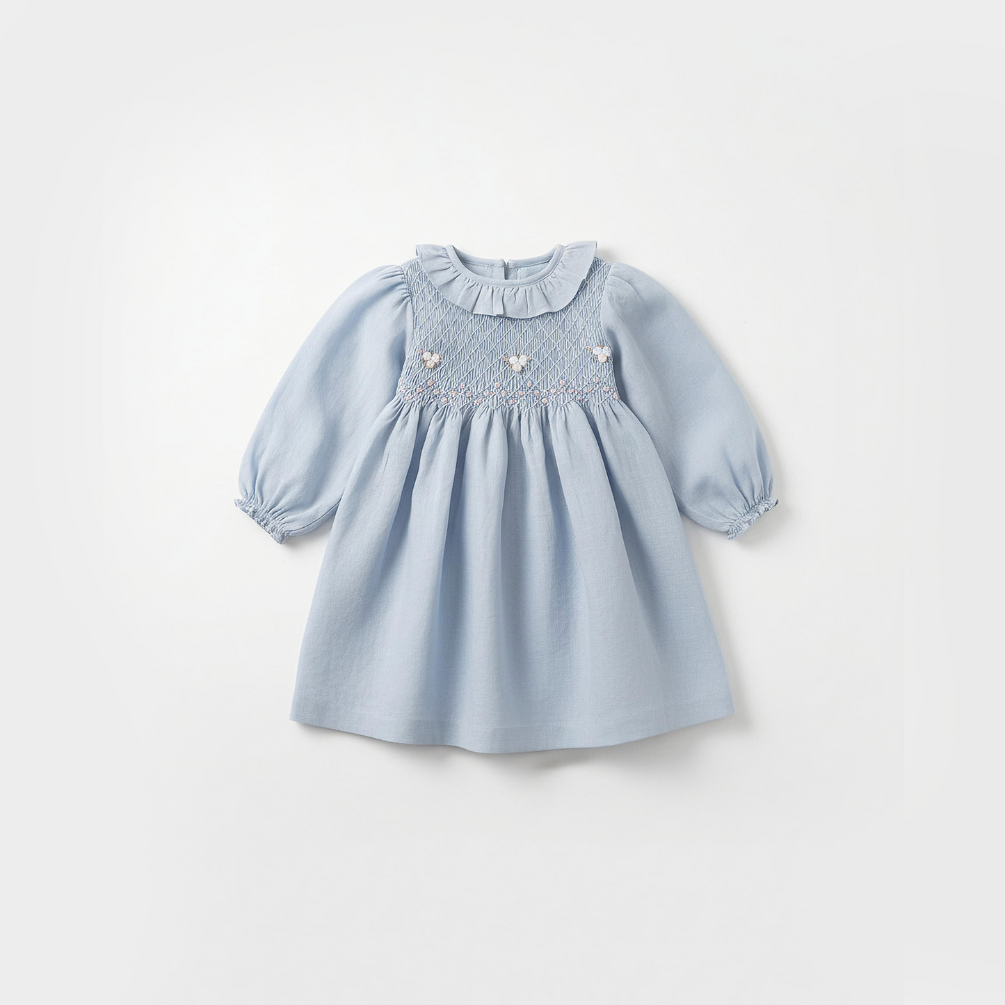 Powder Bloom Smocked Dress
