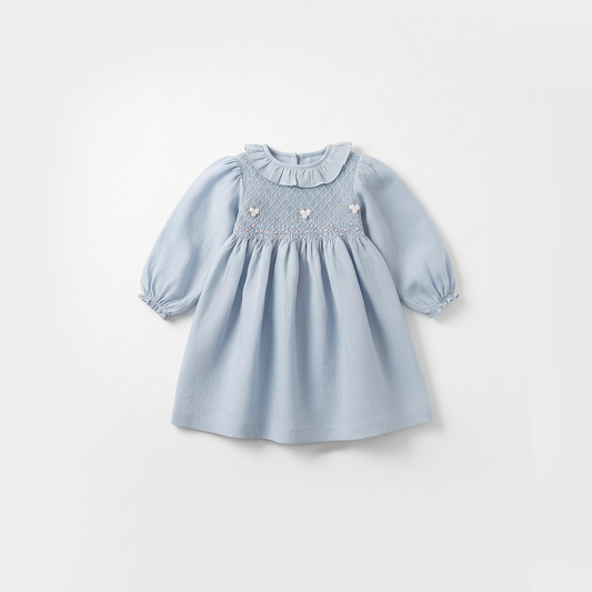 Powder Bloom Smocked Dress