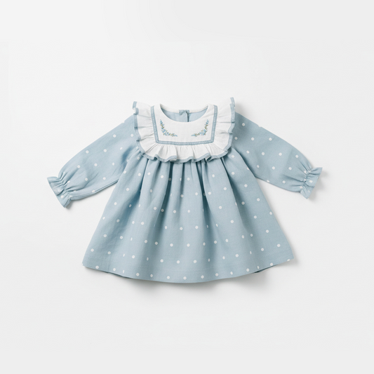 Sky Polka Dress
