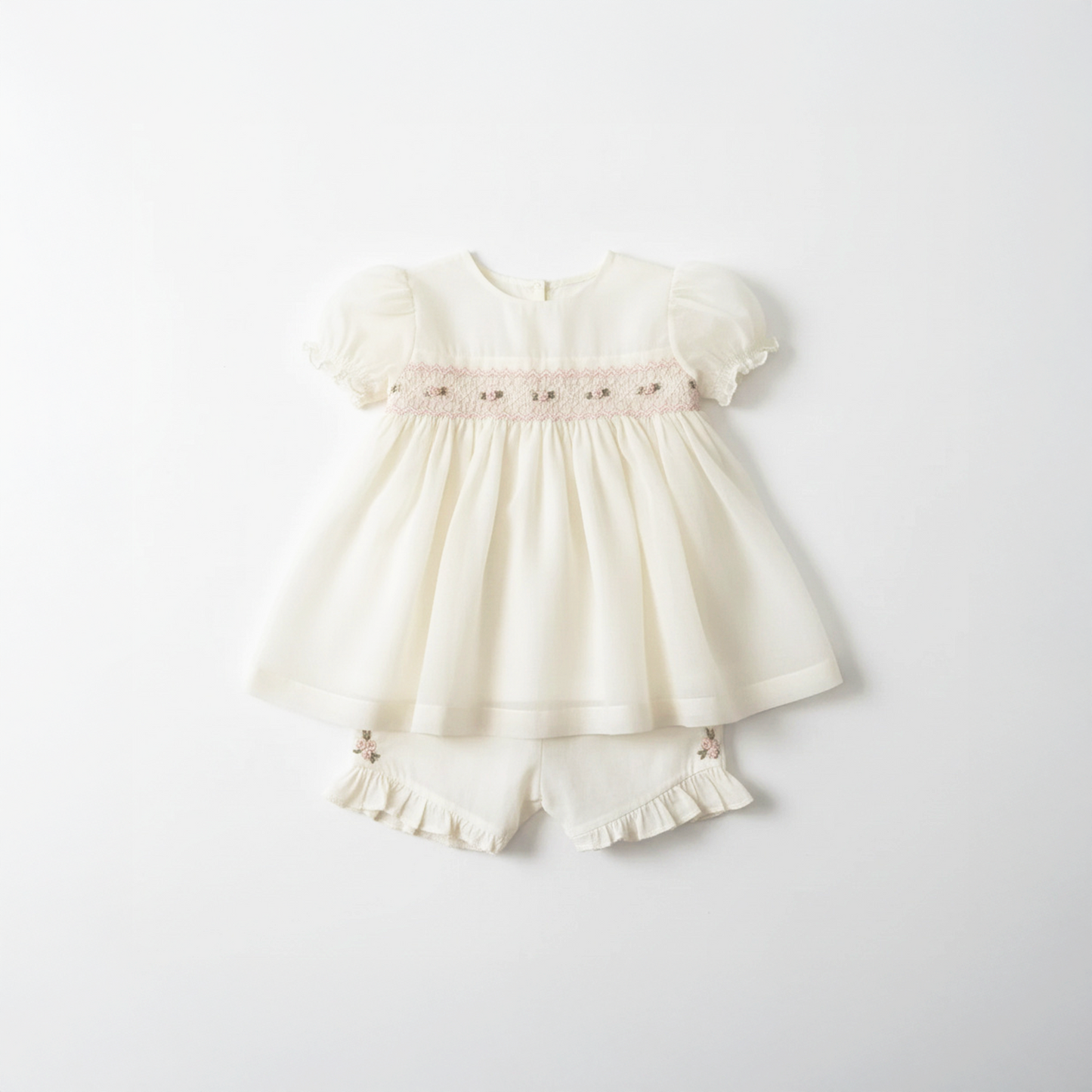Peony Offwhite Smocked Set